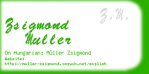 zsigmond muller business card