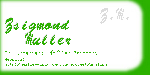 zsigmond muller business card